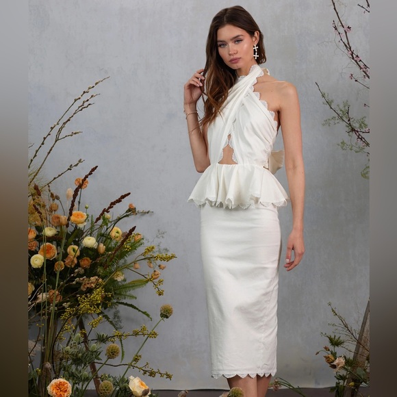V Chapman The Daisy Dress in Natural. Size Small